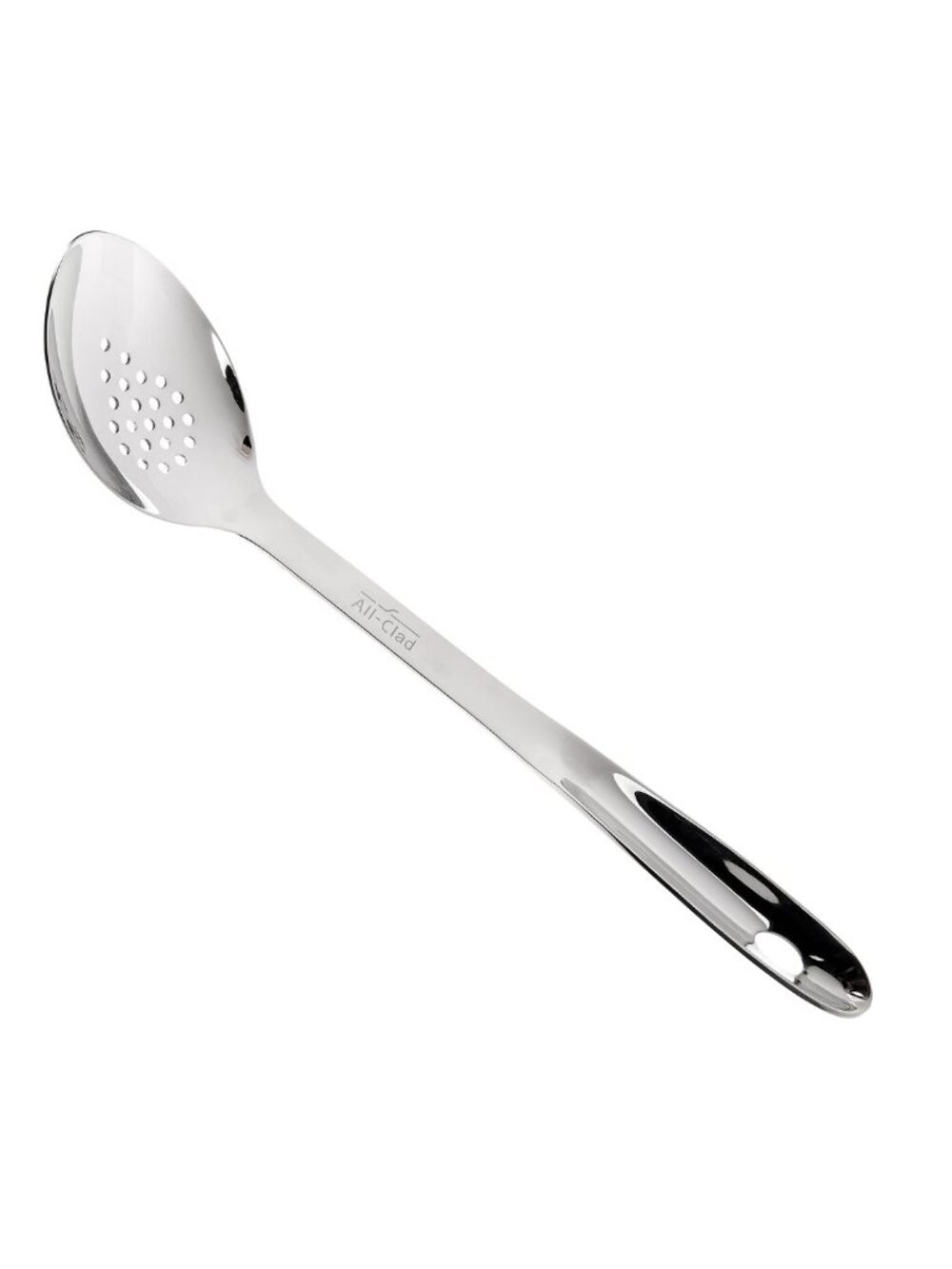 All-Clad Precision Silver Stainless-Steel Slotted Spoon NWT
